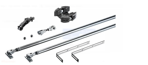 Okucie do bramy skrzydłowej, stal ocynkowana