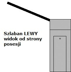 Szlaban, aluminiowy, 5 m, LED - prawy Szlaban, aluminiowy, 5 m, LED - prawy